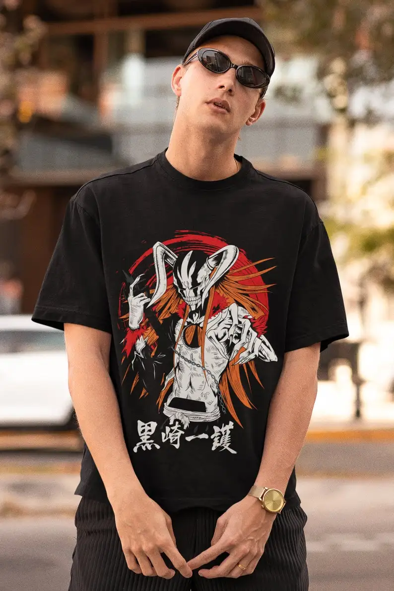 Ichigo Volledig Hol Bleekmiddel Shirt, Hol, Anime Kleding