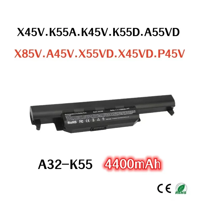 100% Original 4400mAh for ASUS A32-K55 K45 X45V X55 K55A K45V K55D A55VD X85V A45V X55VD X45VD P45V Laptop Battery