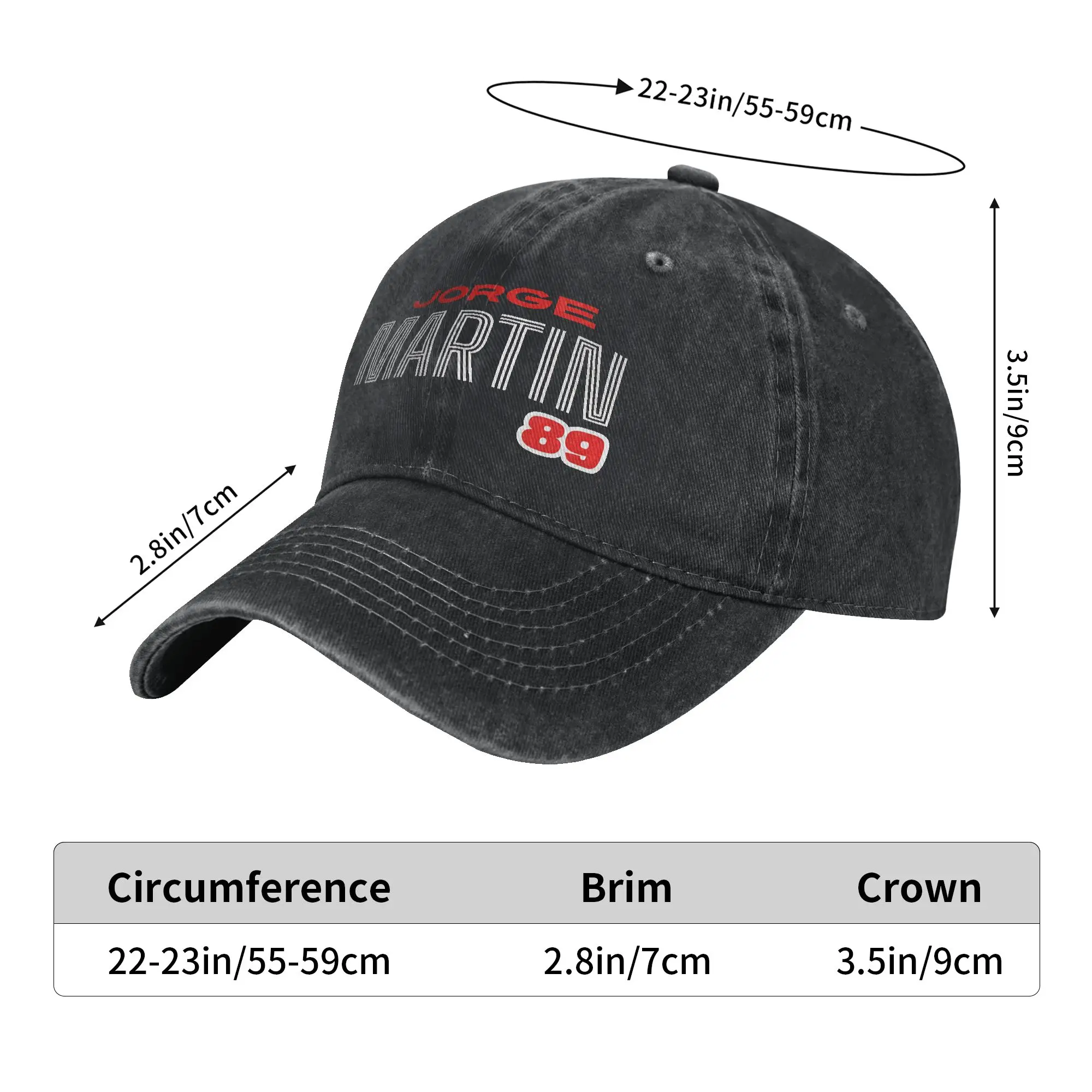 Baseball Cap Jorge Martin 89 Summer Streetwear Trucker Hat  Men Adult Custom DIY Outdoor Sport Sun Visor Baseball Caps