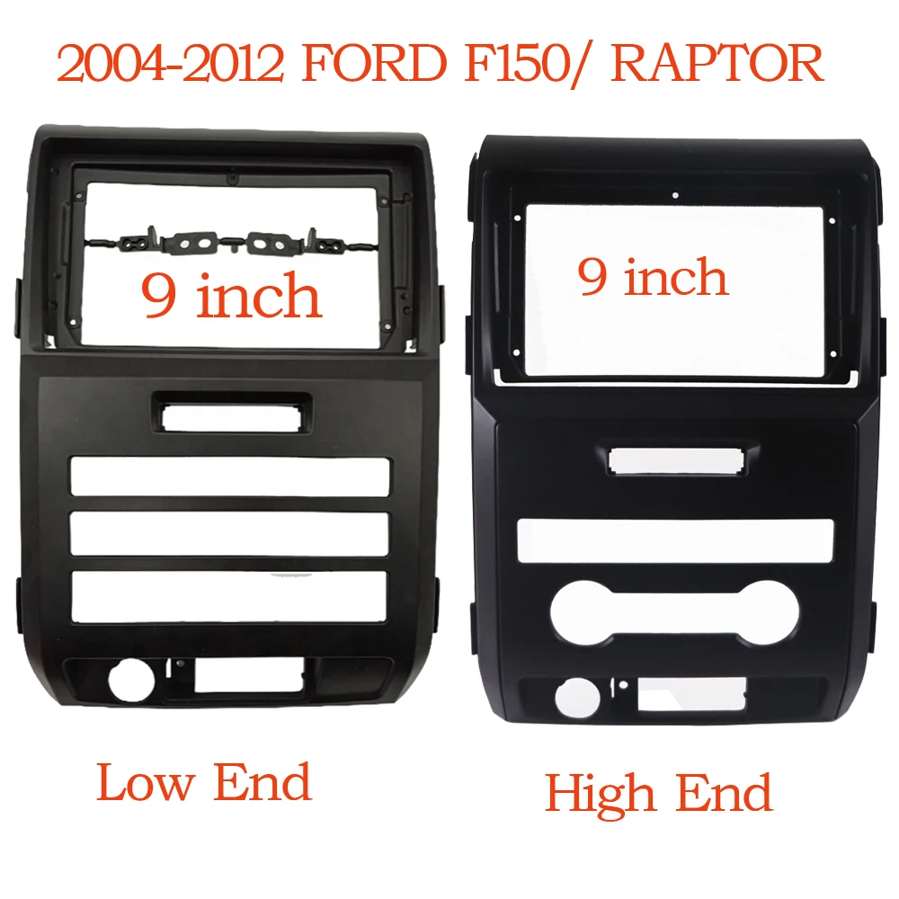 9 Inch Car Radio Fascia Frame 2DIN Install Panel Dashboard For Ford Raptor F150 2009 2010 2011 2012 2013 2014