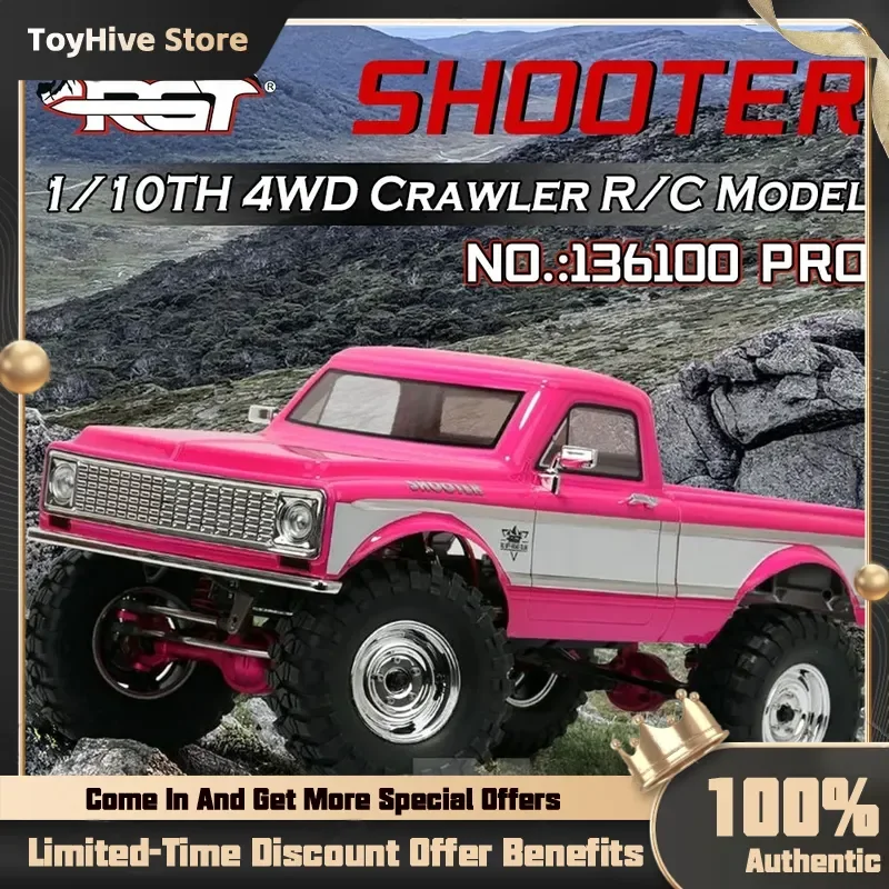 

【In Stock】RGT 136100 PRO 1/10 RC Remote Control Climbing Car 4WD Brushless Electric Off-road Vehicle Model RTR Toy Gift