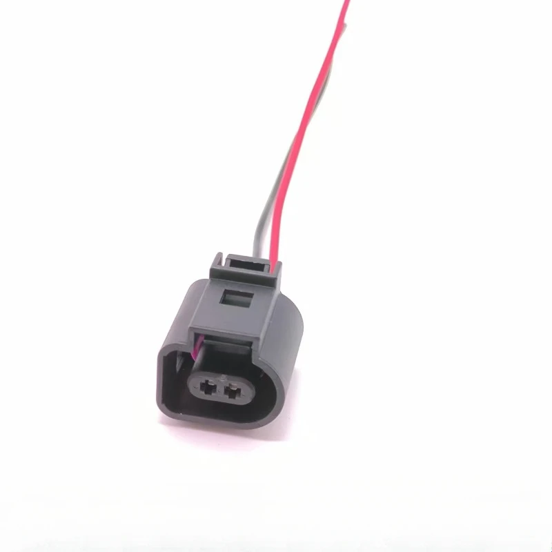 1PCS 2pin Auto Electrical Wire Harness Plug Wiring 1J0973702 for VW Audi A4 A6 A8 Q5 Q7 2004-2009 1J0 973 702