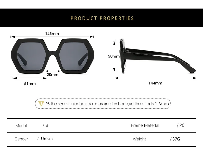 نظارات شمسية للرجال نظارات شمسية للنساء على طراز الهيب هوب الشرير الكلاسيكي، مناسبة لتسلق الجبال والسياحة واستخدام الشاطئ