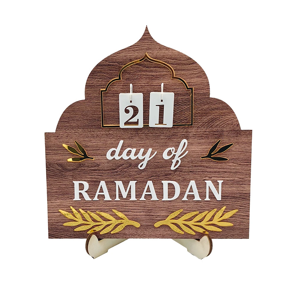 Calendar Ramadan Countdown Wooden Table X Cm Acrylic Table Decoration Light Brightness Manual Measurement Data