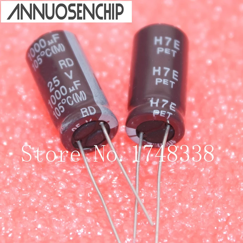 

Original 25V 1000UF 10*20mm aluminum electrolytic CAP 1000uf 25v 105C RD Good quality