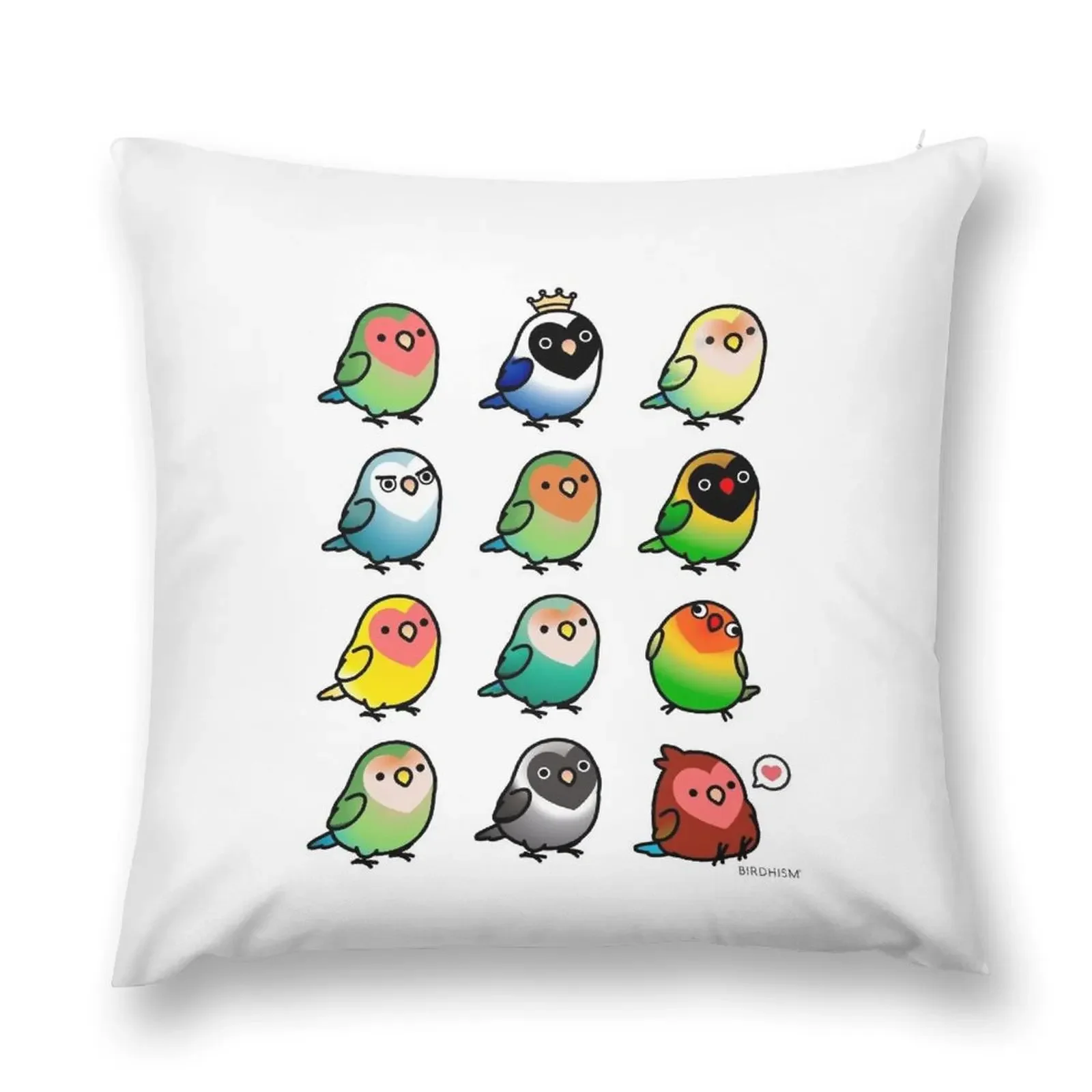 Chubby Lovebirds Throw Pillow pillow pillowcase Cushions For Sofa Sofa Covers Cushion Cover pillow