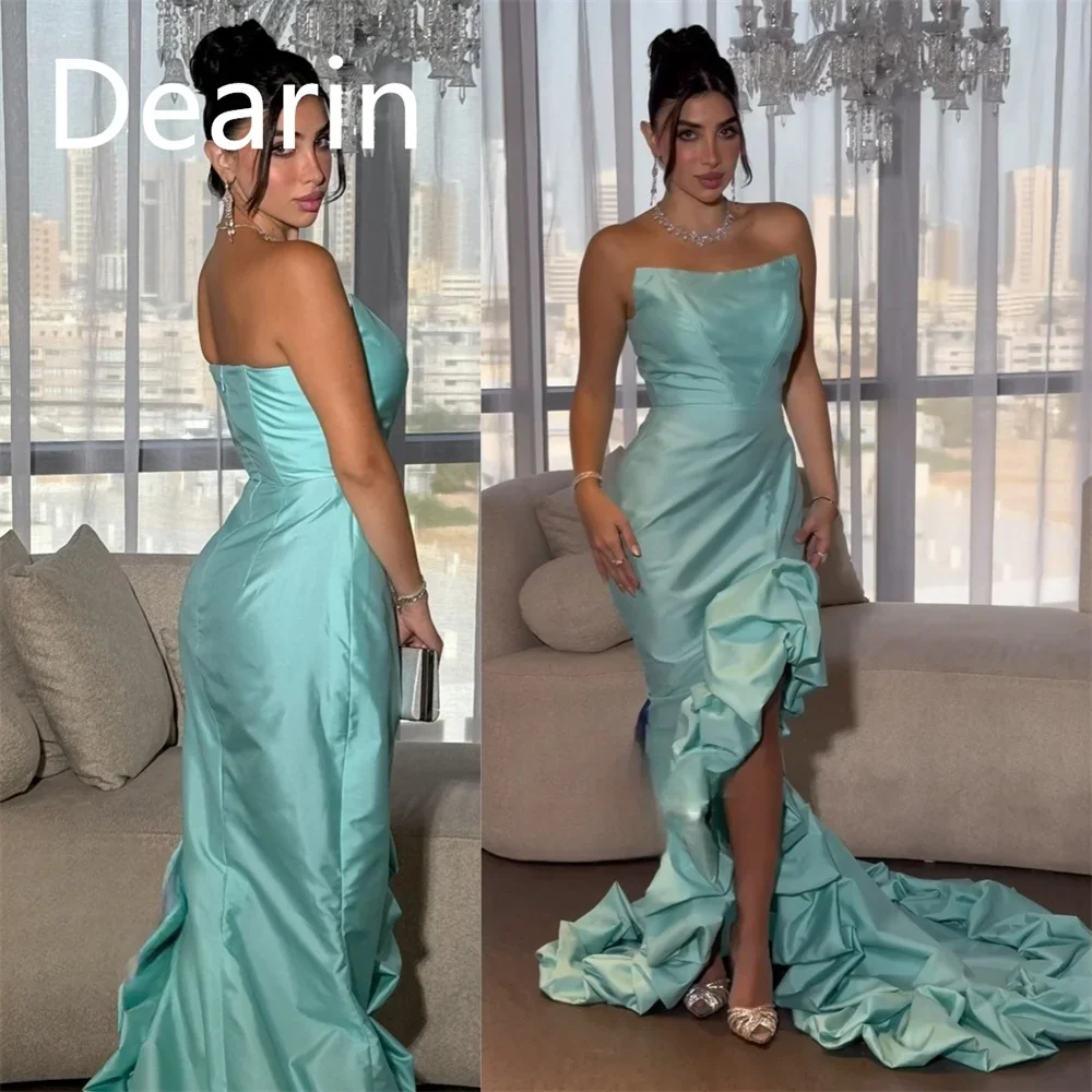 

Customized Prom Dress Women Formal Dearin Strapless Column Floor Length Skirts Bespoke Occasion Dresses Evening Gown