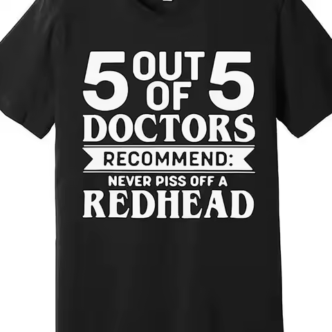 Casual Wear Funny Men &Auml;&ocirc;s T Shirt 5 Out Of Doctors Rec &ograve;