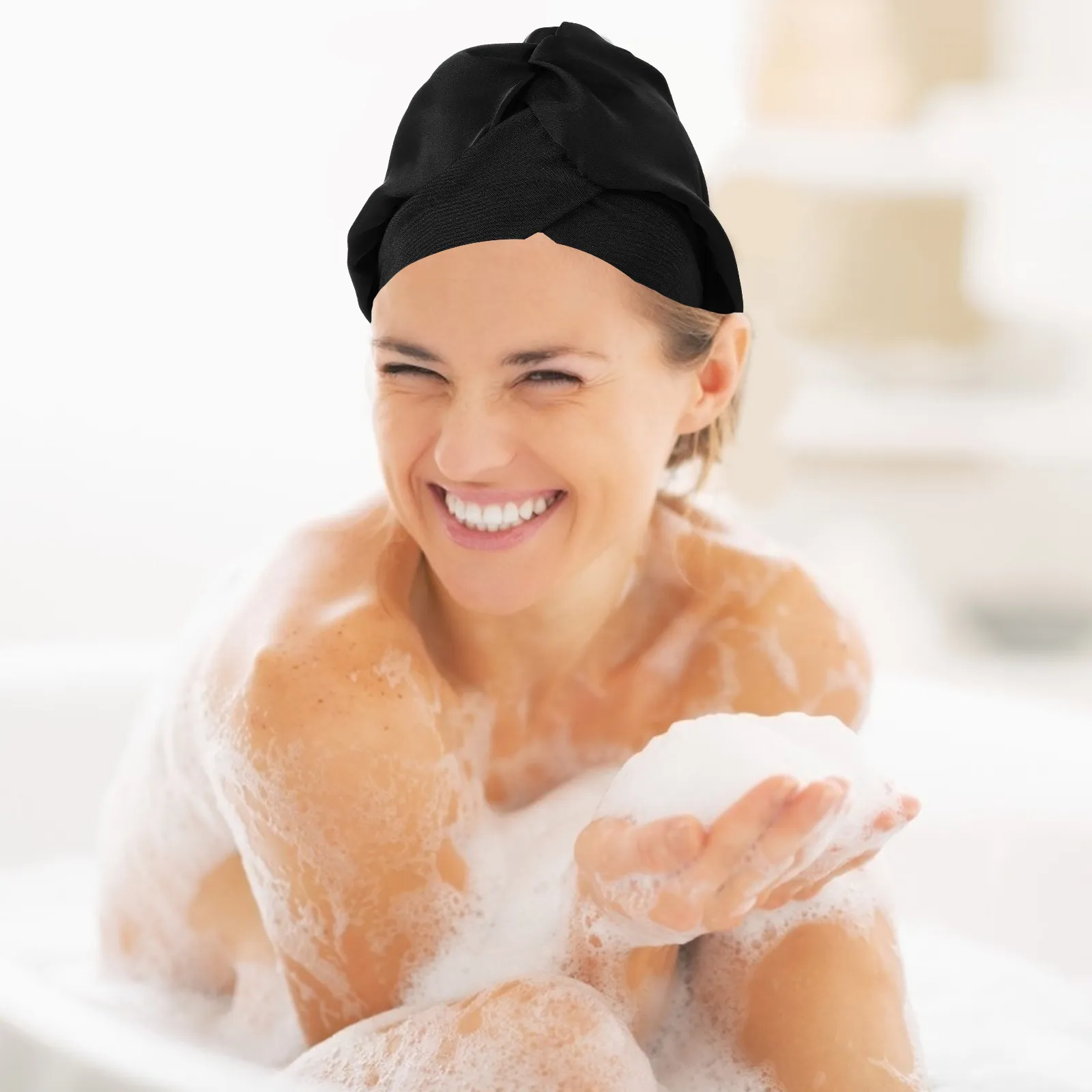 

Imitation Silk Sleep Cap Satin Bonnet Hair Care Wide B Comfortable Breathable One Size Fits Most Perfect for HomeUse
