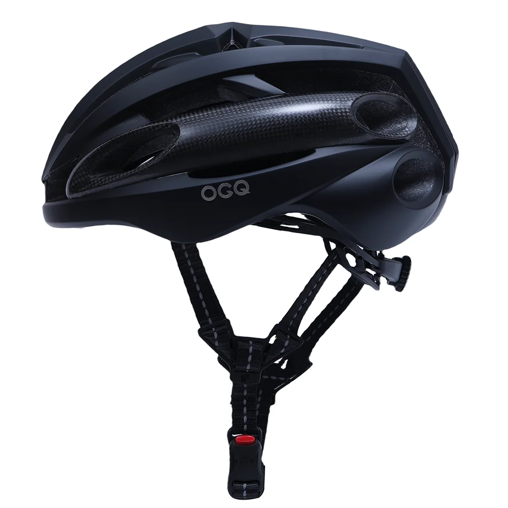 NEW Popular OGQ pneumatic riding helmet carbon fiber ventilation duct milk silk lining magnetic buckle road bicycle accessories