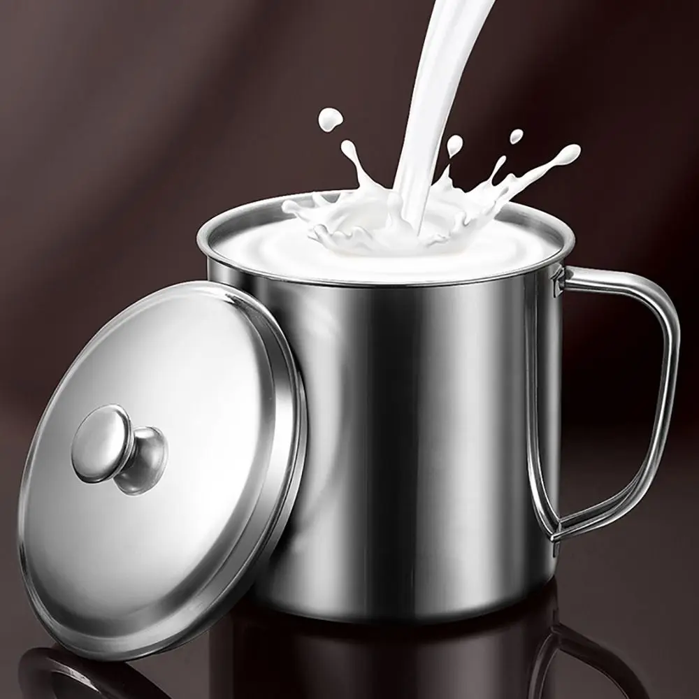 New 304 Stainless Steel Stainless Steel Cup With Lid Handle Design Travel Mug 200-1600ML Metal Coffee Mug Travel