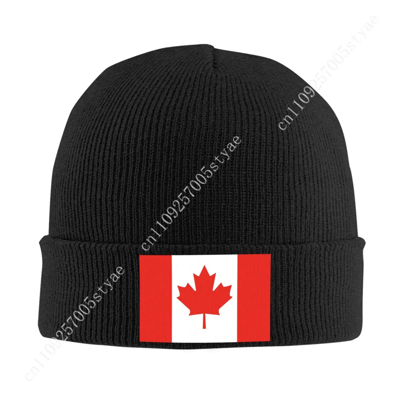 

Canada Flag Beanie Men Women Embroidered Knit Hat Cuffed Beanies Warm Winter Caps Soft Skull Cap Fashion Ski Hats