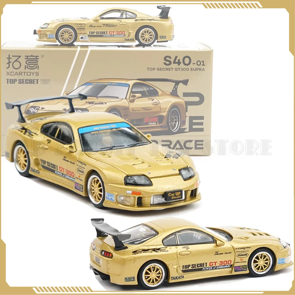 

NEW In Stock Original Xcartoys Poprace Series 1:64 Top Secret Gt300 Supra Model Car Alloy Car Model Collect Custom Decorate Toys