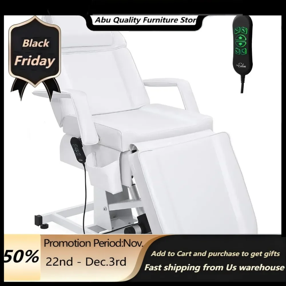 

Massage bed.Fully ElectricSalonFacialBed Chair,Multi-Purpose Massage Tattoo Lash Waxing Table,Height Backrest FootrestAdjustable