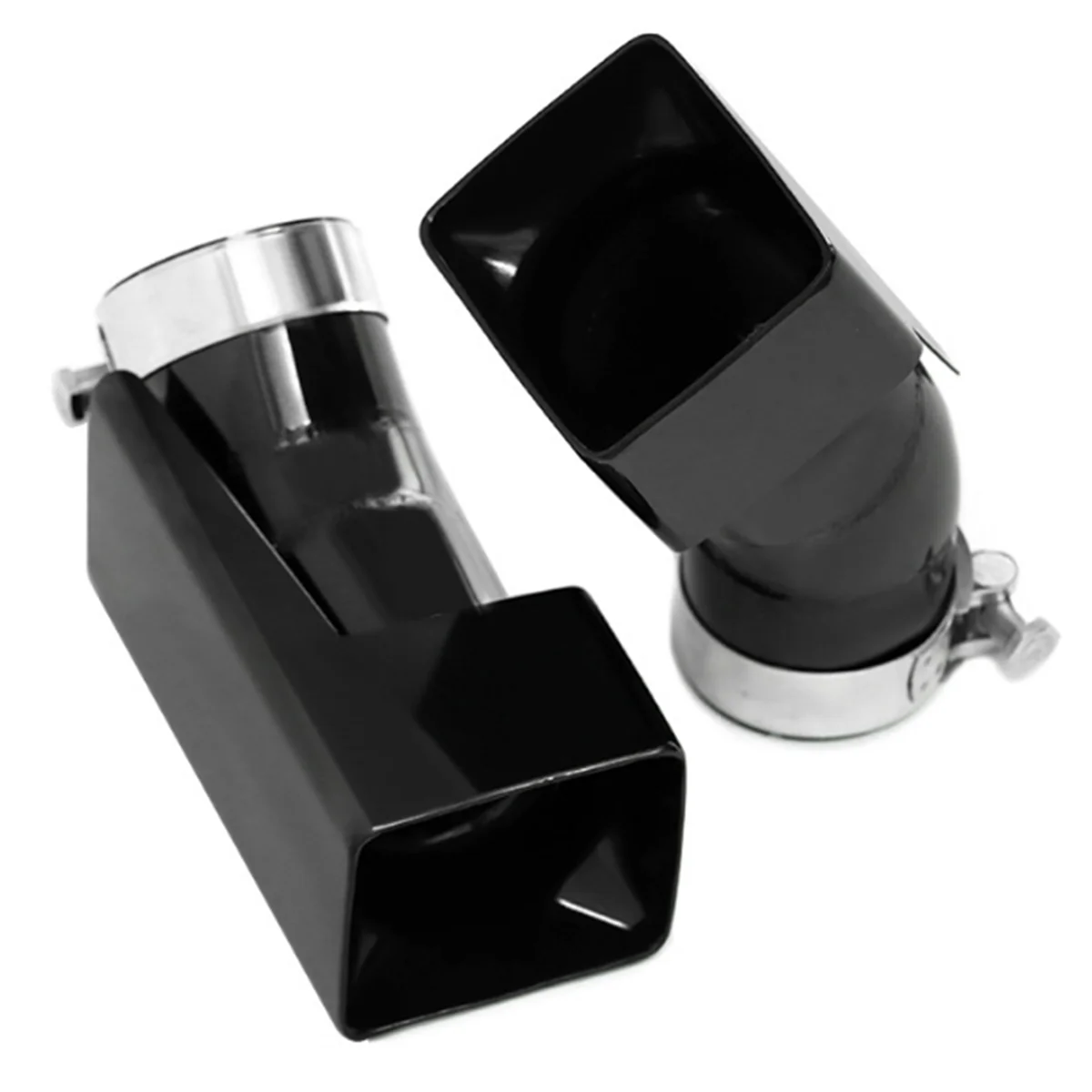 Exhaust Tip Tailpipe Stainless Steel Square Muffler Tip for Land Rover Defender 90 110 L663 Diesel Version -T45C