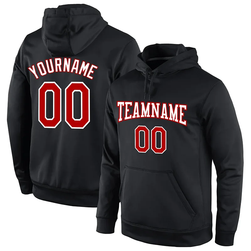 Red and Black Color Customized Jersey 3D Printed Hoodies Unisex Pullovers Hoodie Casual Sweatshirts