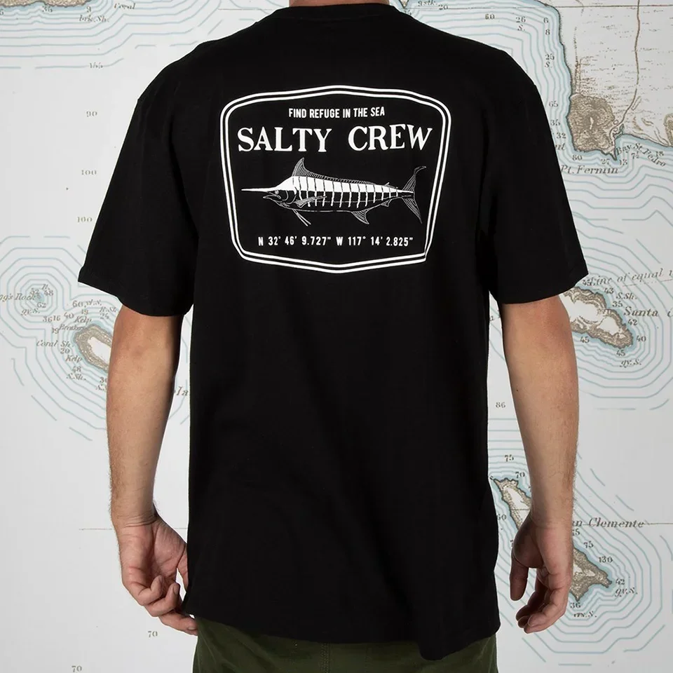 SALTY CREW - Stealth Standard S/S Tee para homens, camiseta preta