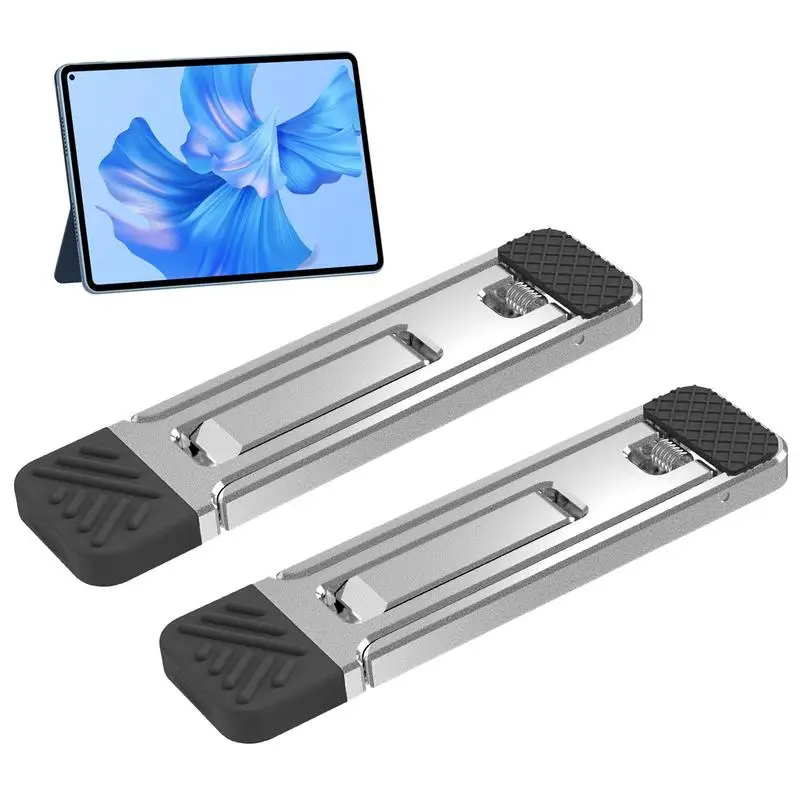 Mini Laptop Holder 2 Pieces Notebook Stand Feet Adjustable Keyboard Riser Aluminium Alloy Stand For Heat Dissipation Desktop
