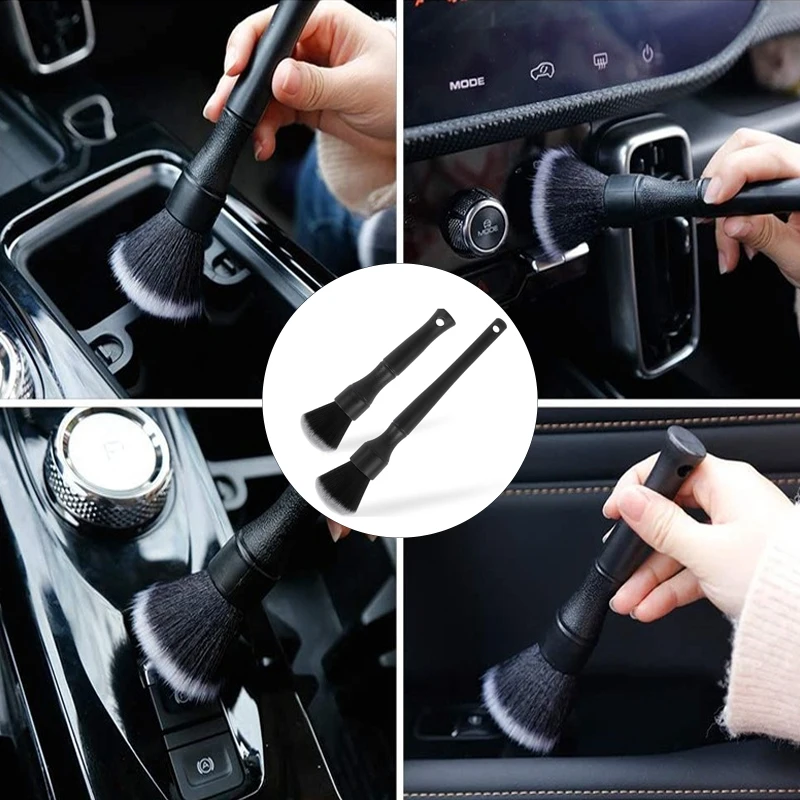 Car Ultra-Soft Detailing Brush Super Soft Auto Interior Detail Brush With Synthetic Bristles Car Dashboard Dust Sweeping Brush