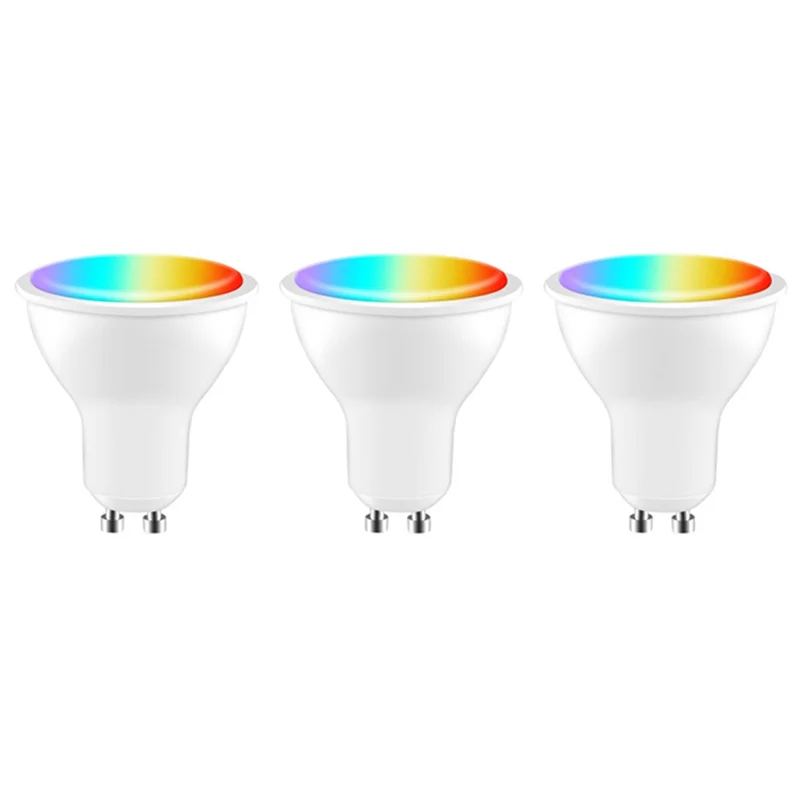 CS-Tuya GU10 Smart LED-lamp Dimbaar 5W AC200-240V WIFI + Bluetooth Smart Life App-bediening Werk met Alexa Google Home 3PCS