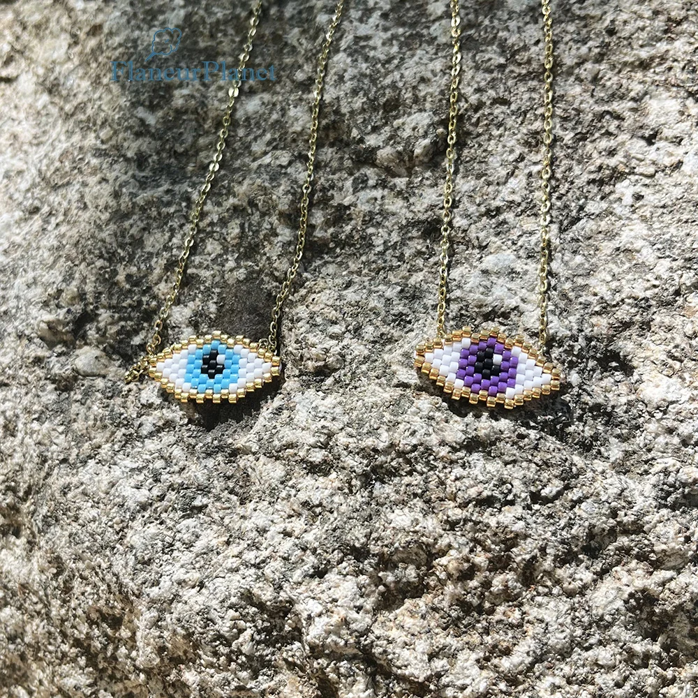 FlaneurPlanet TS Fans Merch Gifts الأرجواني Guardian Eye Necklace Aureate الفولاذ المقاوم للصدأ للفتيات