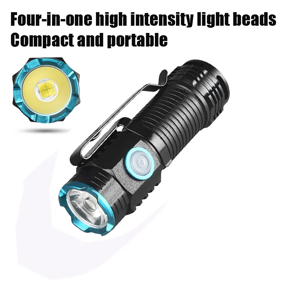 Mini High Power Led Flashlight Camping Torch Lantern Rechargeable Waterproof Strong Light Outdoor Special Multifunctional Lamp