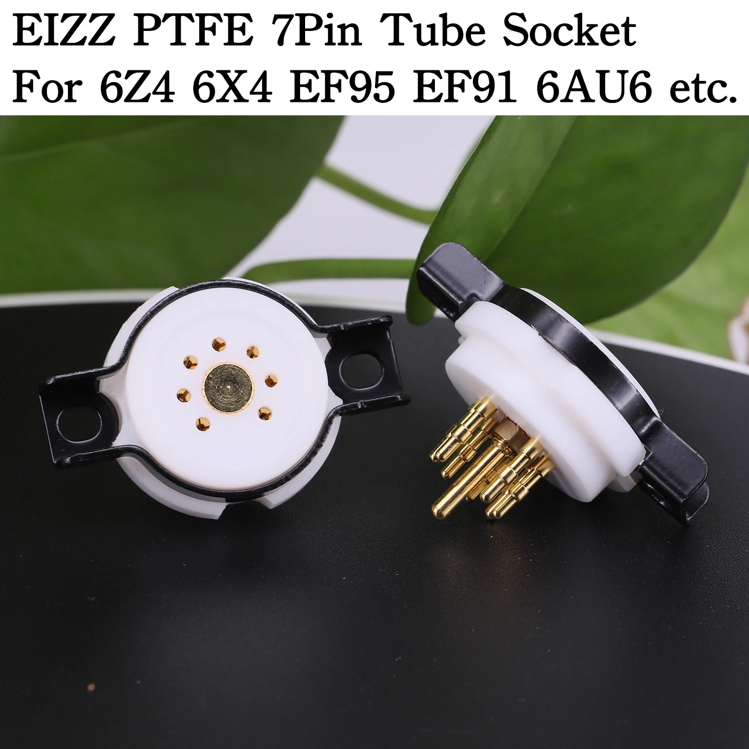 1PC EIZZ 7Pin Presa Tubo In Ceramica PTFE Per 6AQ5 EC92 EAA91 6J1 6J4 6J5 6A2 6H2 1A2 6Z4 6X4 Tubo A Vuoto Amplificatore Audio FAI DA TE
