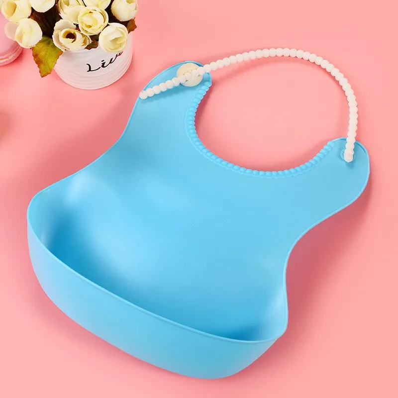 

Bib 2024 Waterproof Baby Eating Anti Dirty Mouth Wipe Silicone Environmentally Friendly No Wash Rice Bag