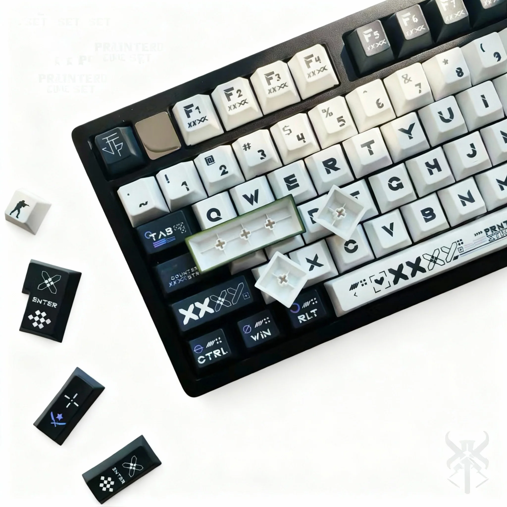 

130 клавиш Printstream PBT колпачки для клавиш Cherry Profile 5-сторонние колпачки для клавиш Dye Sub для переключателей Gateron MX Механическая игровая клавиатура