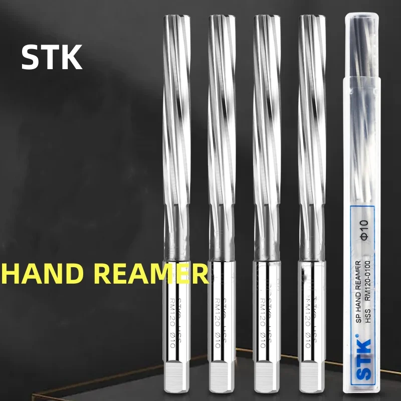 1pcs Japan STK HSS  Metric Hand Screw Reamer Square Head Reamer H7 3mm 4 5 6 7 8 9 10 12 13 14 15 16 17 18 19 20 mm RM120