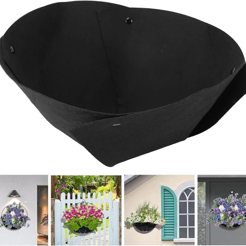 

Набор из 4 тканевых полукруглых подушечек для горшков для подвешивания корзин. Настенные запасные части для фетровых или кокосовых подушечек.