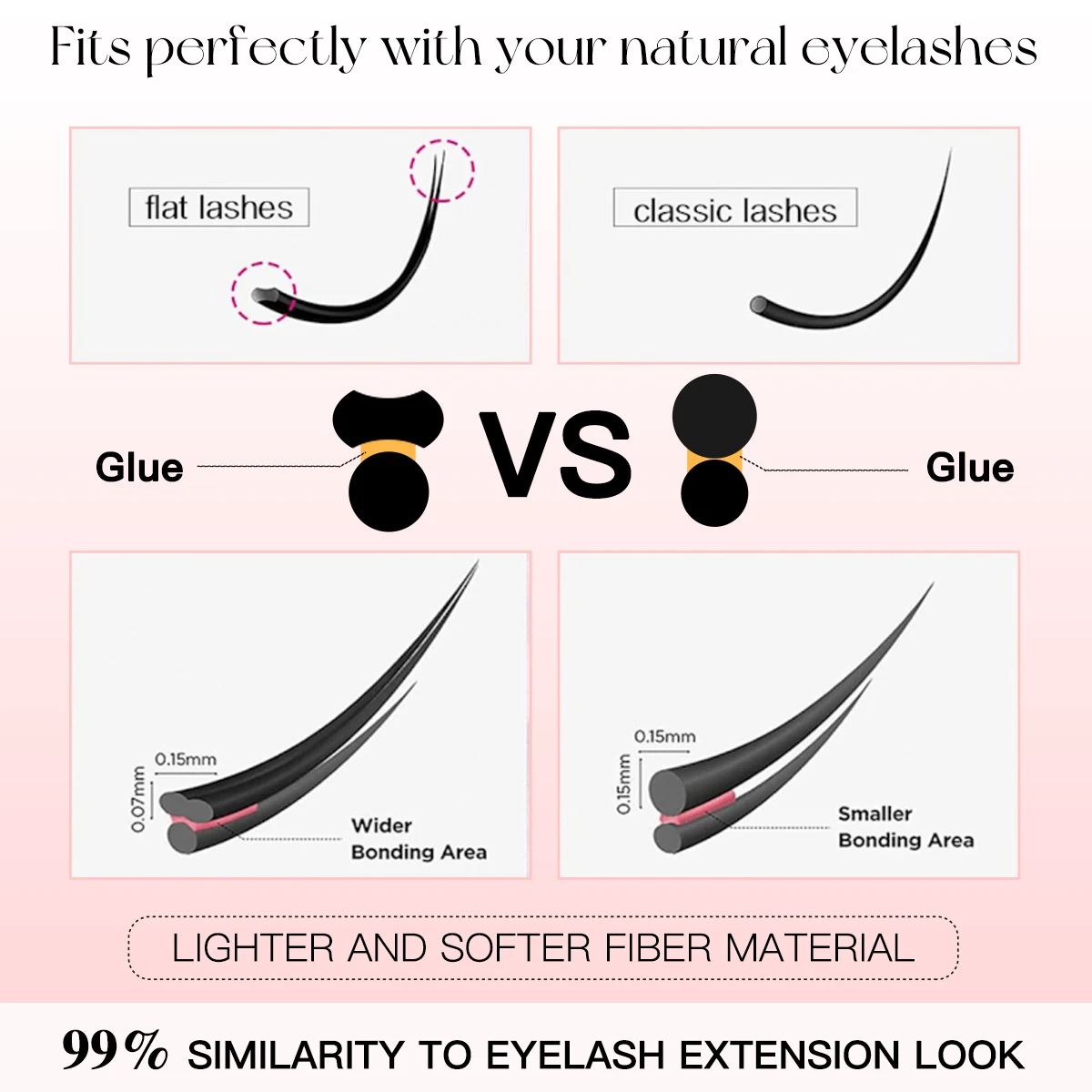 رموش مغناطيسية طبيعية غير غراء من Wispy 48 مجموعة رموش صناعية قابلة لإعادة الاستخدام رموش مجعدة رفيعة للغاية #6