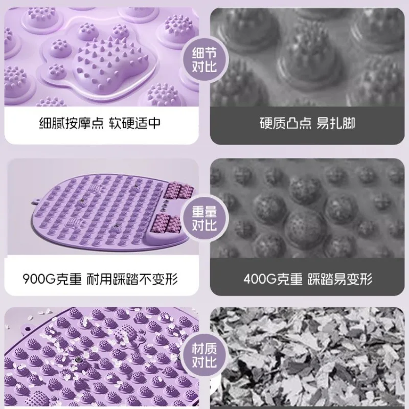 سجادة تدليك القدم لليوجا مع بكرة - سجادة جري ثابتة داخلية من السيليكون الناعم بنسبة 100%