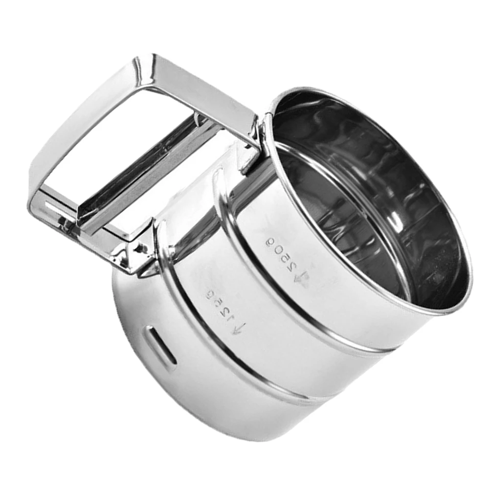 

Stainless Steel Sifter Fine Mesh Baking Flour Sieve Manual Baking Tool Portable Sieve Strainer For Kitchen Use