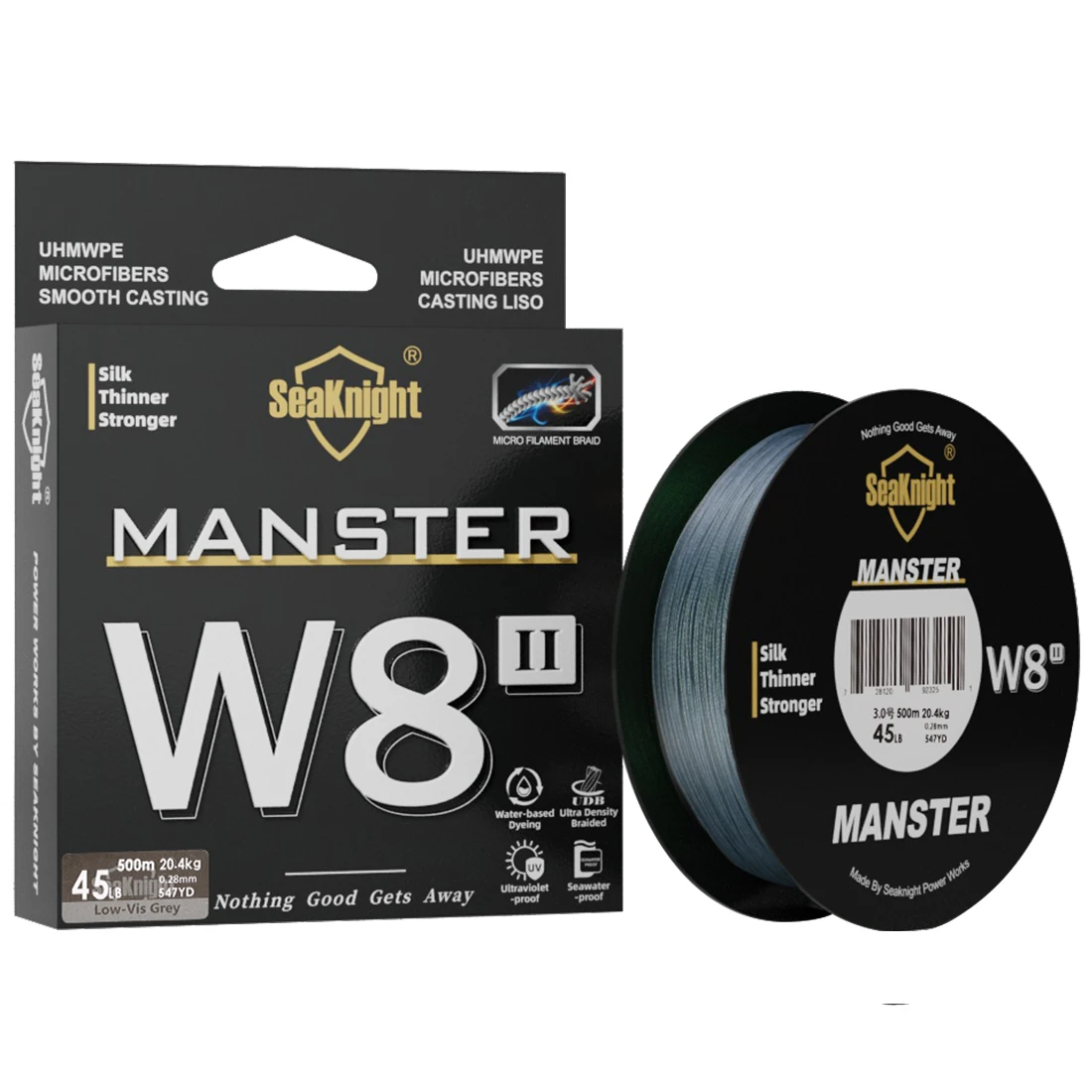 SeaKnight Marke W8 II Serie 500M 8-Strang Angelschnur Fortschrittliche Geflochtene PE-Schnur Anti-UV Meerwasserdichte Beschichtung Angelschnur