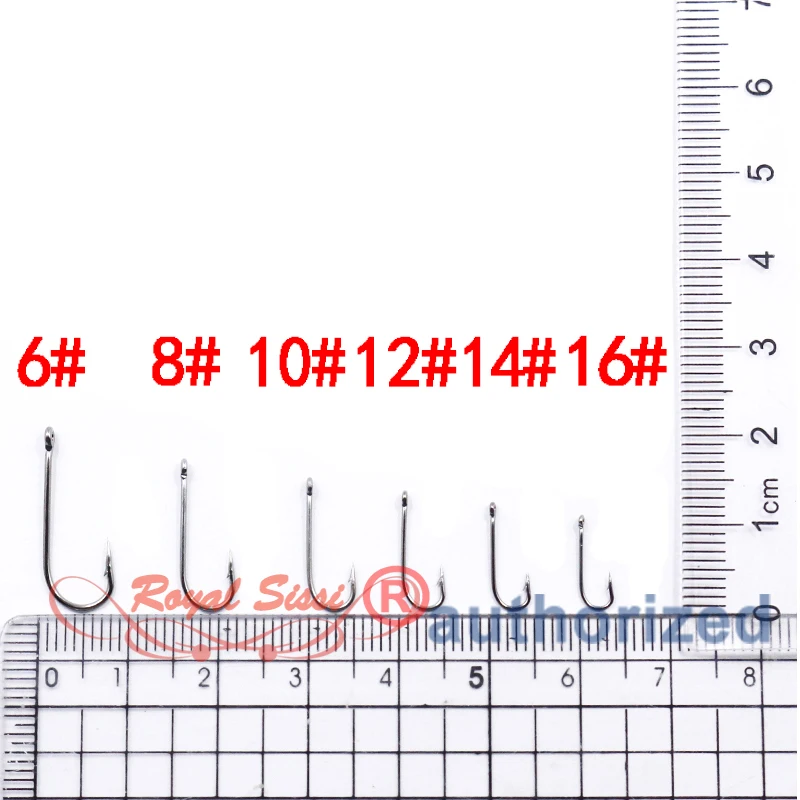 Fenciatore 50 ganci/scatola antiruggine piccoli ami da pesca a mosca in acqua salata 6 dimensioni opzionali sabiki rig hook straight eyed traina fly