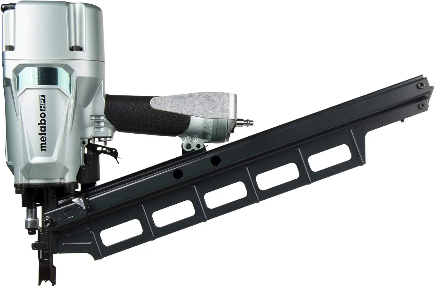 

HPT Framing Nailer Pneumatic 2 to 3-1/4-Inch Nails Tool-less Depth Adjustment 21 Degree Magazine Selective Actuation