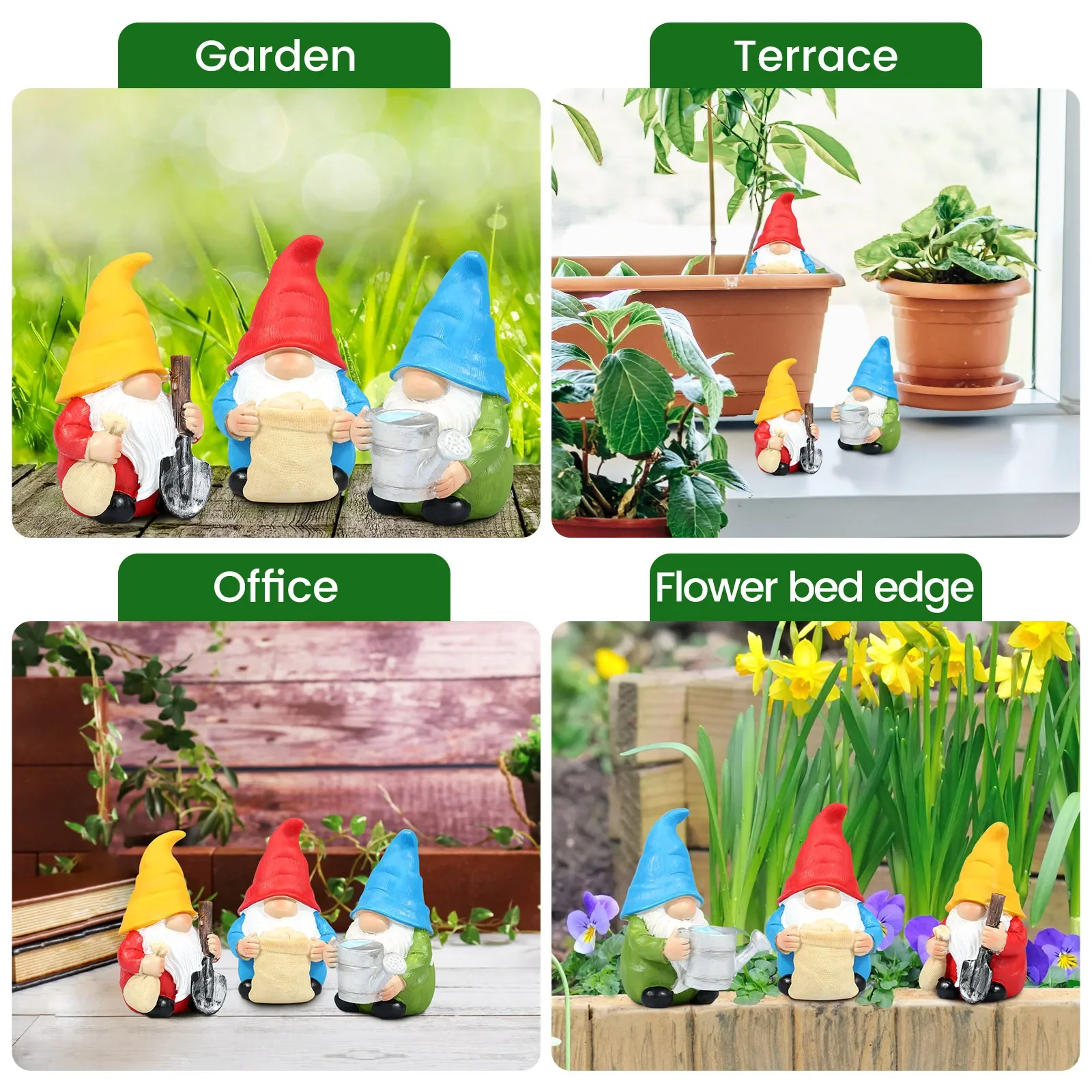 Gnomes Statues Outdoor Decor Creative Handmade Resin Dwarf Sculpture Yard Decorations Lawn Patio Dwarf Ornament Garden Decor