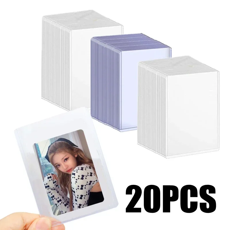 35PT Idol Photo Game Card Sleeve DIY Star Polaroid Card Protector for Baseball Football Game Cards Clear HD PVC Slot