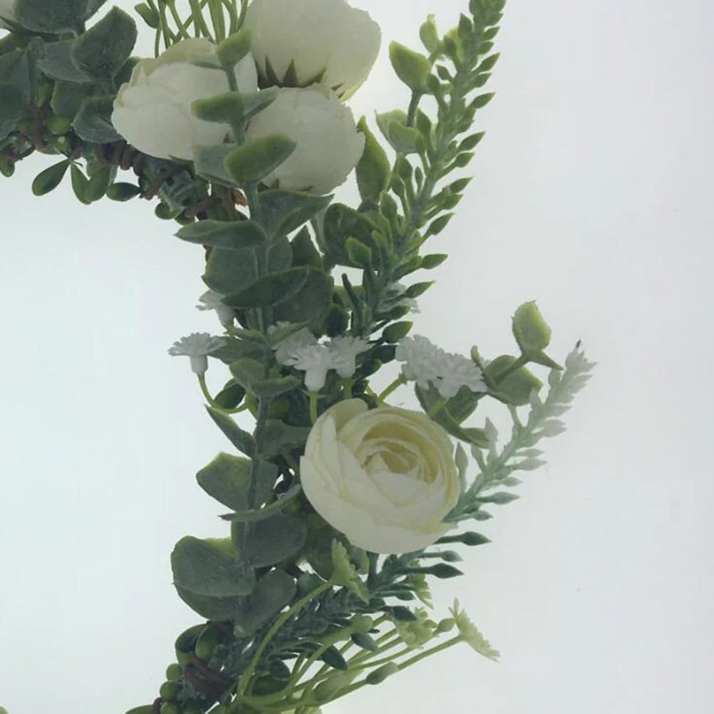 

1Pcs White Handmade Bridal Flower Wreath Hair Hoop for Wedding Party Engagement Lightweight Comfortable Bridal Headwear