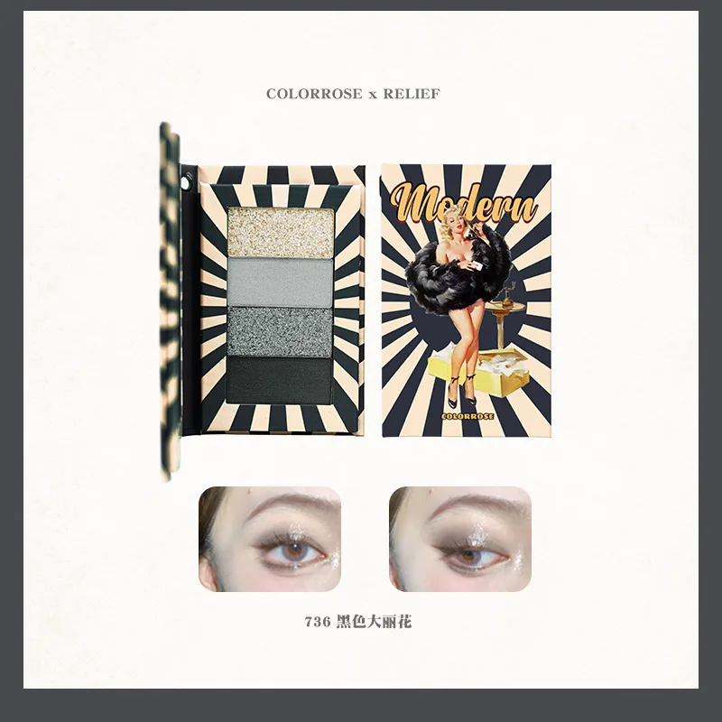 

Colorrose Modern Lady's Palette Matte Ground Color Four-color Eyeshadow Earth New Style Niu Lang Smoked New Year Gift