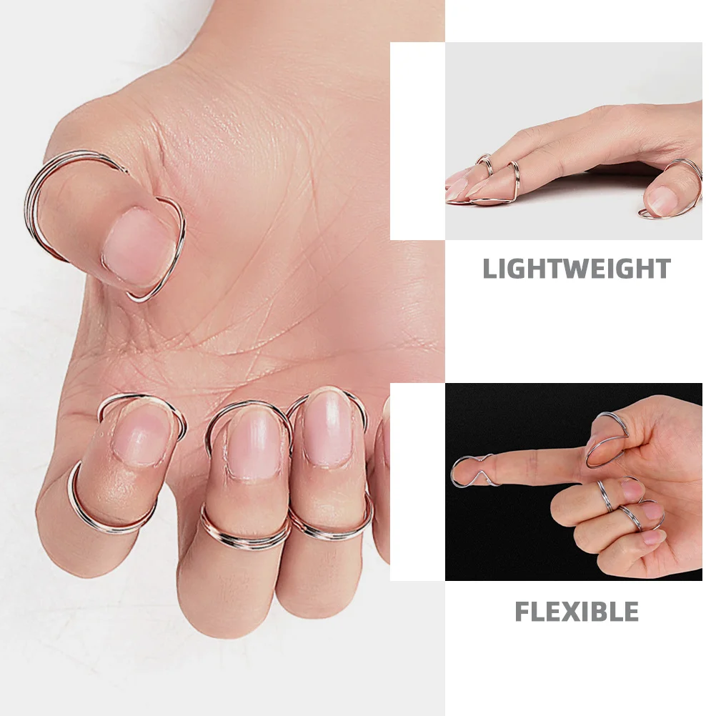 1세트 밴조 손가락 피크 메탈 세트 가벼운 엄지손가락 및 검지손가락 피크 기타 만돌린 액세서리 베이스 피크