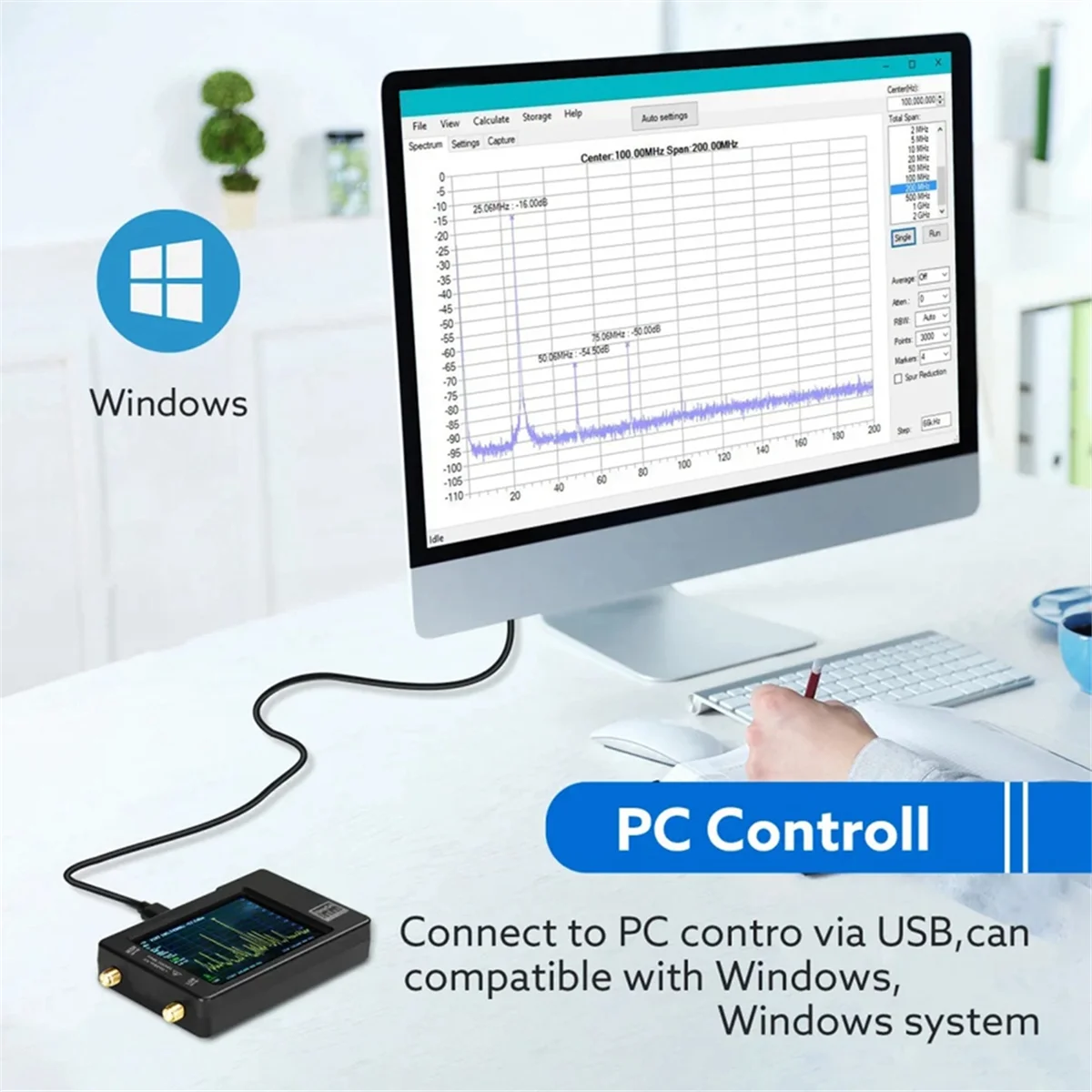 【Hot-Selling!】Hand Tiny Spectrum Analyzer 2.8 Inch Display 100kHz to 960MHz with ESD Proteced Version Spectrum Analyzers