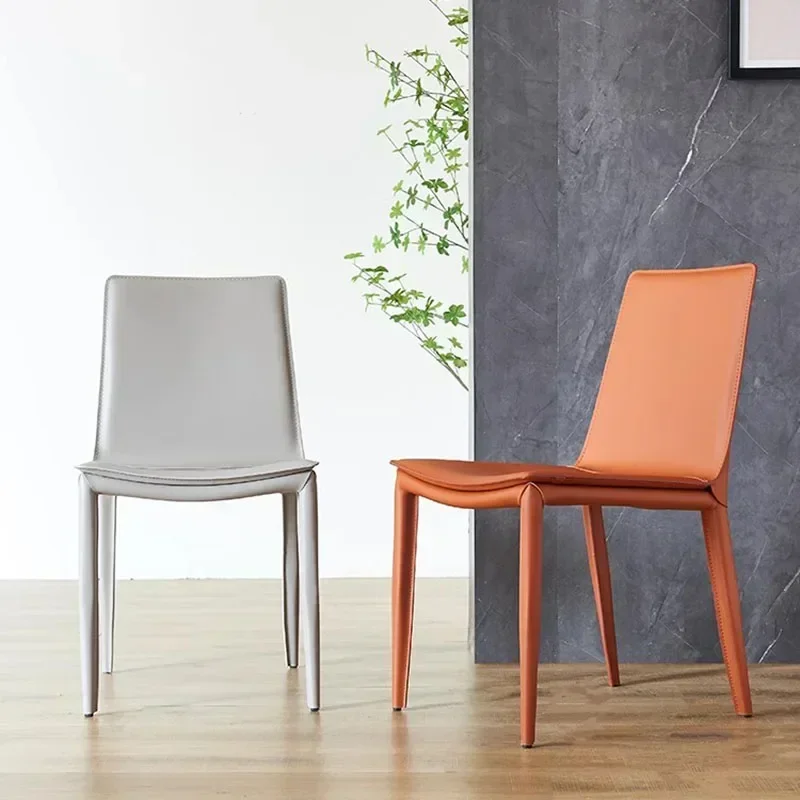

Modern Yellow Dining Chairs White Leather Luxury Nordic Dining Chairs Kids Home Cadeiras Sala De Jantar Kitchen Furniture