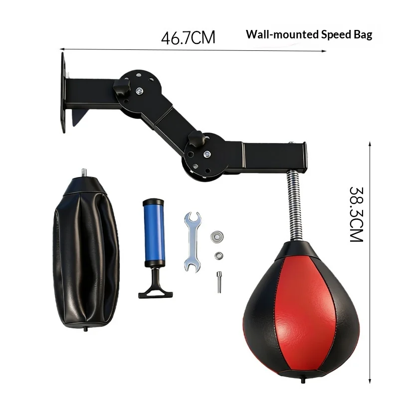Wall‑Mounted Adjustable High Performance Boxing Speed Ball with Hanging Suspension Rack for Fitness Training