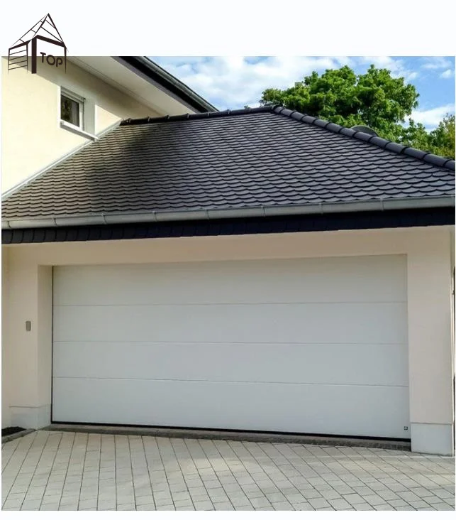 自動開閉式ガレージセクショナルドア、オーバヘッドガレージドア、16x7アルミ製耐風ガレージドア