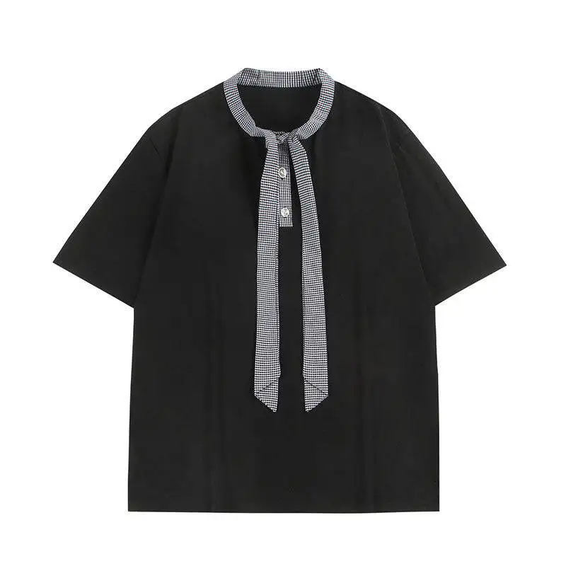 

Hip Hop Loose Mens Streetwear T-shirts Casual Classic 2025 Summer Short Sleeves T Shirt Black White Tshirt Tees Oversize 5XL