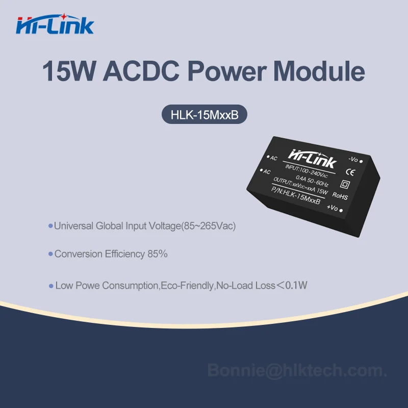 

Hi-Link ACDC 15W 15M05B 15M12B 15M24B Regulated Single-Output 220V to 5V/9V/12V/15V/24V Buck Isolated Power Supply Module