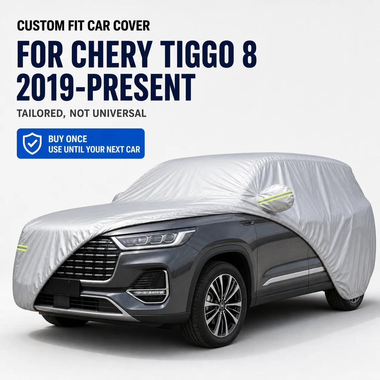 For Chery Tiggo 8 2019-Present Exterior Car Cover Custom Fit Car Sun Protector Waterproof Dustproof Car Outdoor Protection