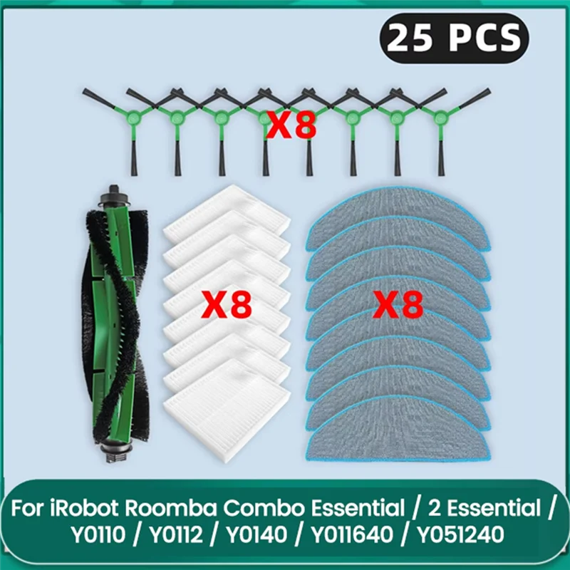 

AONEQ-основная боковая щетка с фильтром, швабра для Irobot Roomba Combo Essential/2 Essential/Y0110/Y0112/Y0140/Y011640/Y051240, вакуумные детали